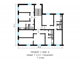 Поверхове планування квартир в будинку по проєкту 1-406-5