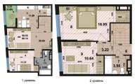 4-комнатная планировка квартиры в доме по адресу Панорамная улица 2б