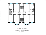 Поэтажная планировка квартир в доме по проекту 1-204-5