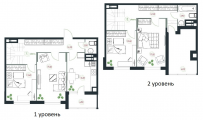 4-комнатная планировка квартиры в доме по адресу Свободы улица 1 (7)