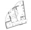 2-комнатная планировка квартиры в доме по адресу Дружбы Народов бульвар 13а