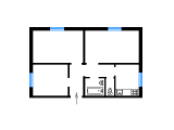 3-комнатная планировка квартиры в доме по проекту 1-260-1