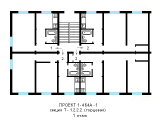 Поэтажная планировка квартир в доме по проекту 1-464А-1