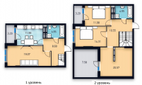 3-кімнатне планування квартири в будинку за адресою Малиновського маршала вулиця 2а