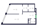 1-комнатная планировка квартиры в доме по адресу Васильковская улица 1 (103)