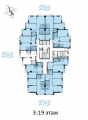 Поэтажная планировка квартир в доме по адресу Днепровская набережная 14 (9)