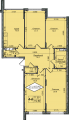 4-комнатная планировка квартиры в доме по адресу Садовая улица 1а (12-13)