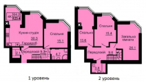 4-комнатная планировка квартиры в доме по адресу Амосова академика улица 67