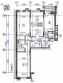 3-комнатная планировка квартиры в доме по адресу Бульварно-Кудрявская улица (Воровского улица) 15а