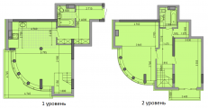 3-комнатная планировка квартиры в доме по адресу Вышгородская улица дом 25