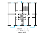 Поэтажная планировка квартир в доме по проекту 1-424-3