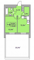 1-комнатная планировка квартиры в доме по адресу Университетская улица 3/1 (4)