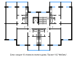 Поэтажная планировка квартир в доме по проекту 182 Мобиль