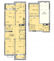 3-комнатная планировка квартиры в доме по адресу Шолом-Алейхема улица 1