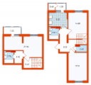 3-комнатная планировка квартиры в доме по адресу Бориспольская улица 40