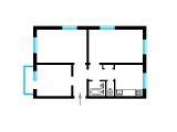 3-комнатная планировка квартиры в доме по проекту 1-424-14