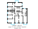 Поверхове планування квартир в будинку по проєкту 1-406-08