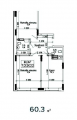2-комнатная планировка квартиры в доме по адресу Гмыри Бориса улица дом 5