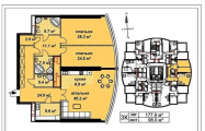 3-комнатная планировка квартиры в доме по адресу Кловский спуск 7