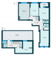 4-комнатная планировка квартиры в доме по адресу Индустриальный переулок 2