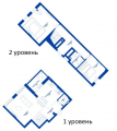 3-комнатная планировка квартиры в доме по адресу Набережно-Рыбальская улица 3