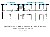 Поэтажная планировка квартир в доме по проекту 1-КГ-480-11у/4