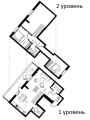 3-кімнатне планування квартири в будинку за адресою Набережно-Рибальська вулиця 9