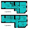 4-комнатная планировка квартиры в доме по адресу Молодежная улица 3