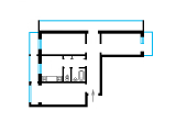 3-комнатная планировка квартиры в доме по проекту 1-КГ-480-11