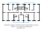 Поэтажная планировка квартир в доме по проекту 1-КГ-480-11