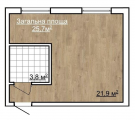 1-комнатная планировка квартиры в доме по адресу Леменевская улица 1