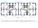 Поэтажная планировка квартир в доме по проекту 1-215-2