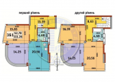 3-кімнатне планування квартири в будинку за адресою Жулянська вулиця дом 1