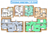 Поэтажная планировка квартир в доме по адресу Тополевая улица 4