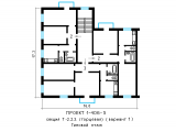 Поверхове планування квартир в будинку по проєкту 1-406-5