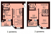 1-комнатная планировка квартиры в доме по адресу Толстого Льва улица 80
