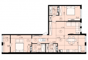 3-комнатная планировка квартиры в доме по адресу Милославская улица 20