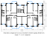 Поэтажная планировка квартир в доме по проекту КП
