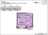 1-комнатная планировка квартиры в доме по адресу Метрологическая улица 9д