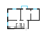 3-комнатная планировка квартиры в доме по проекту 1-228-8