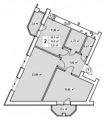 2-комнатная планировка квартиры в доме по адресу Васильковая улица 43а
