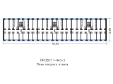 Поэтажная планировка квартир в доме по проекту 1-445-3 (общежитие)