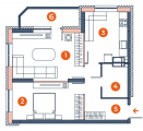 2-комнатная планировка квартиры в доме по адресу Лысогорский спуск 26а (3)