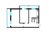 2-комнатная планировка квартиры в доме по проекту 1-КГ-480-26