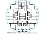 Поэтажная планировка квартир в доме по проекту 662/04-2006-АБ