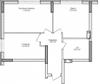 2-комнатная планировка квартиры в доме по адресу Чехова улица №27 (2)