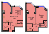 2-комнатная планировка квартиры в доме по адресу Мартынова проспект 5