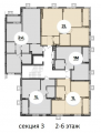 Поэтажная планировка квартир в доме по адресу Салютная улица 2б (18)