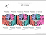 Поэтажная планировка квартир в доме по адресу Молодежная улица 5