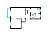 2-комнатная планировка квартиры в доме по проекту 1-480А-ВК9